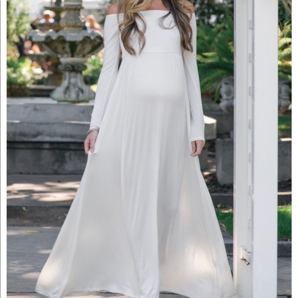 Pink blush ivory maternity